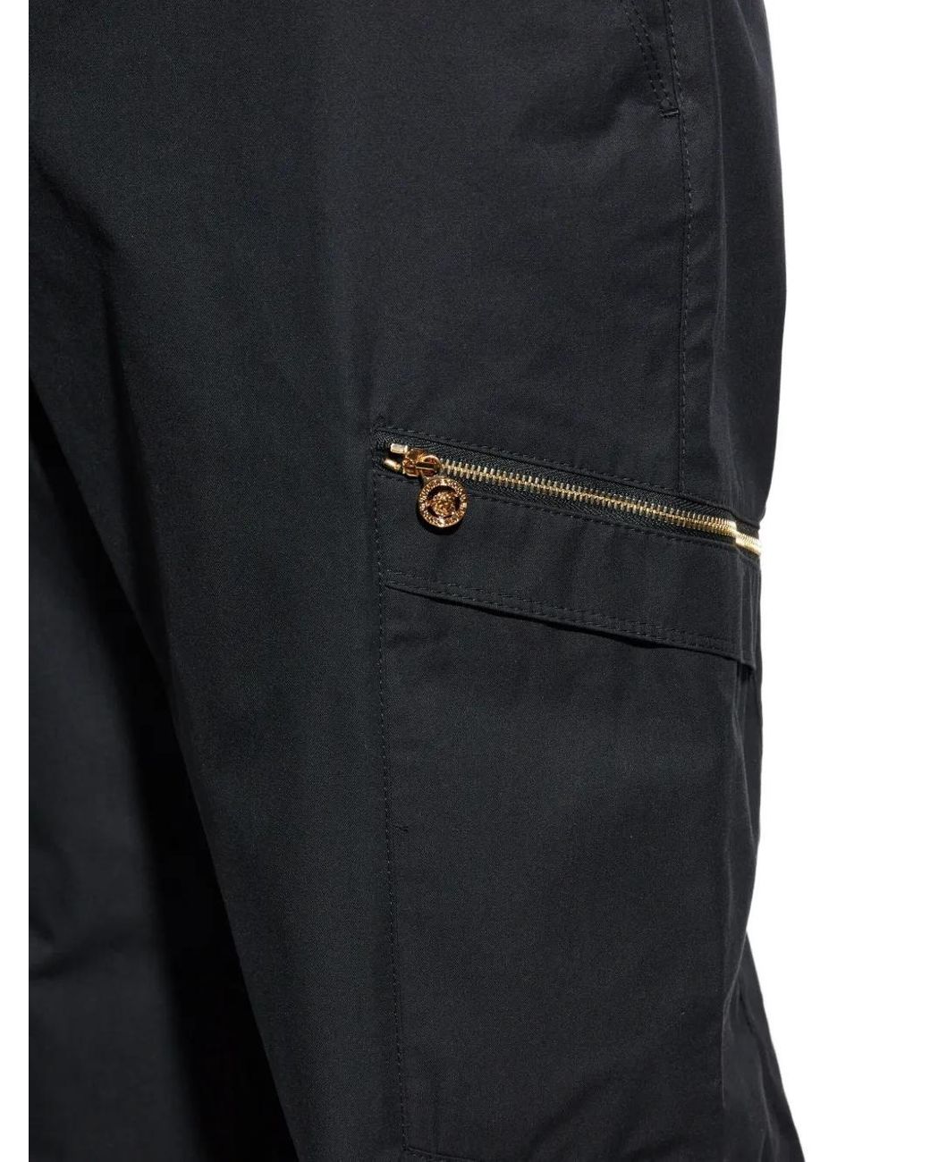 Versace Blue Zip-Pocket Trousers for men
