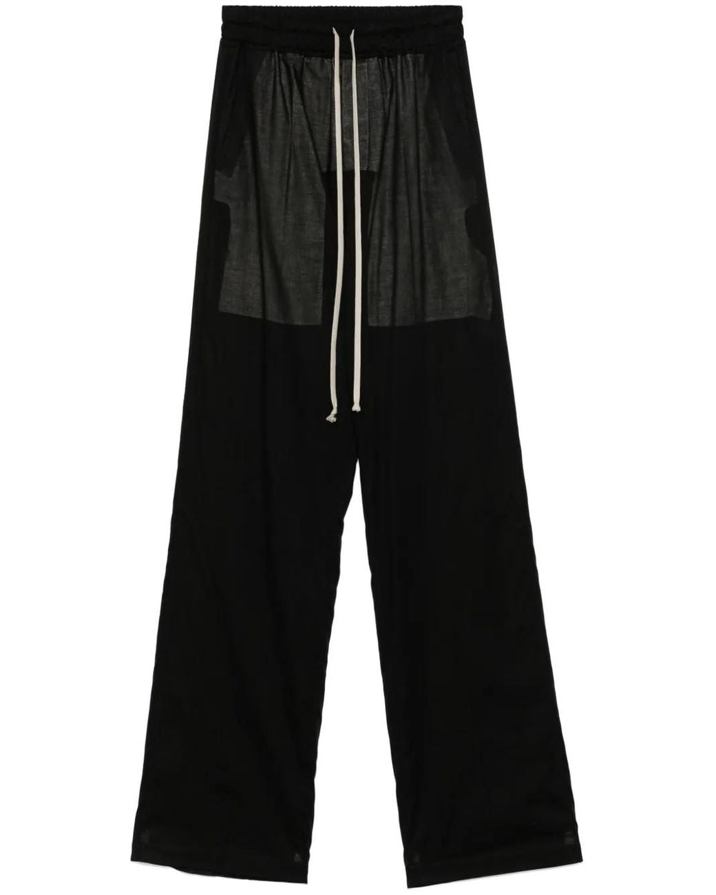 Rick Owens Dietrich Drawstring Pants In Black Cotton
