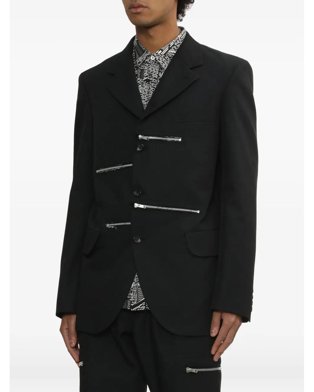 Comme des Garçons Black Zip-Detailing Blazer for men