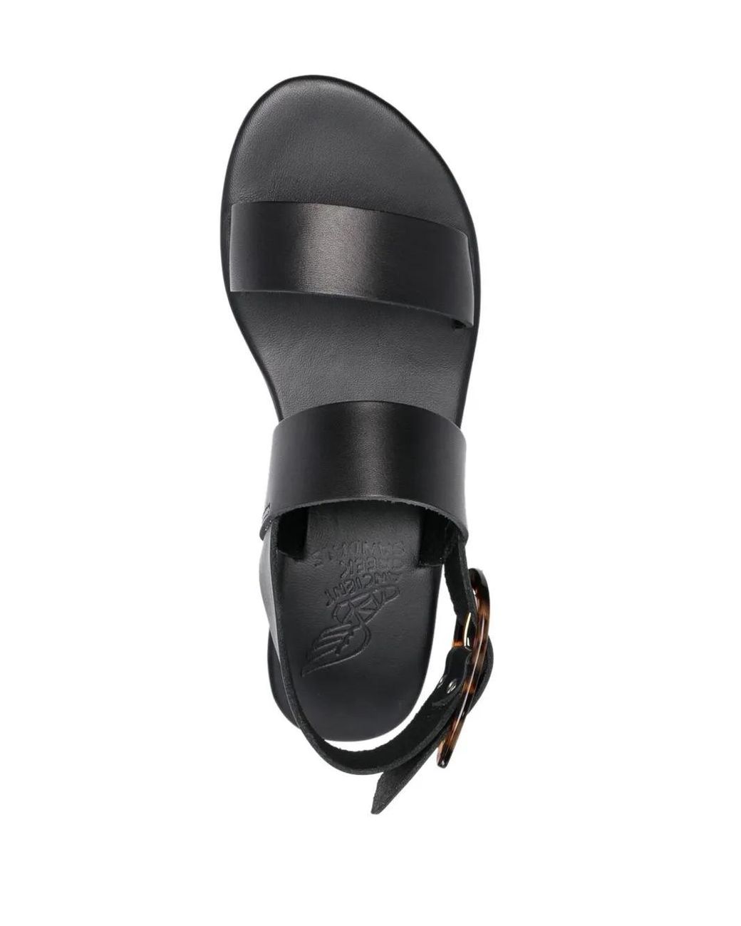 Ancient Greek Sandals Black 45Mm Wedged Double-Strap Sandals