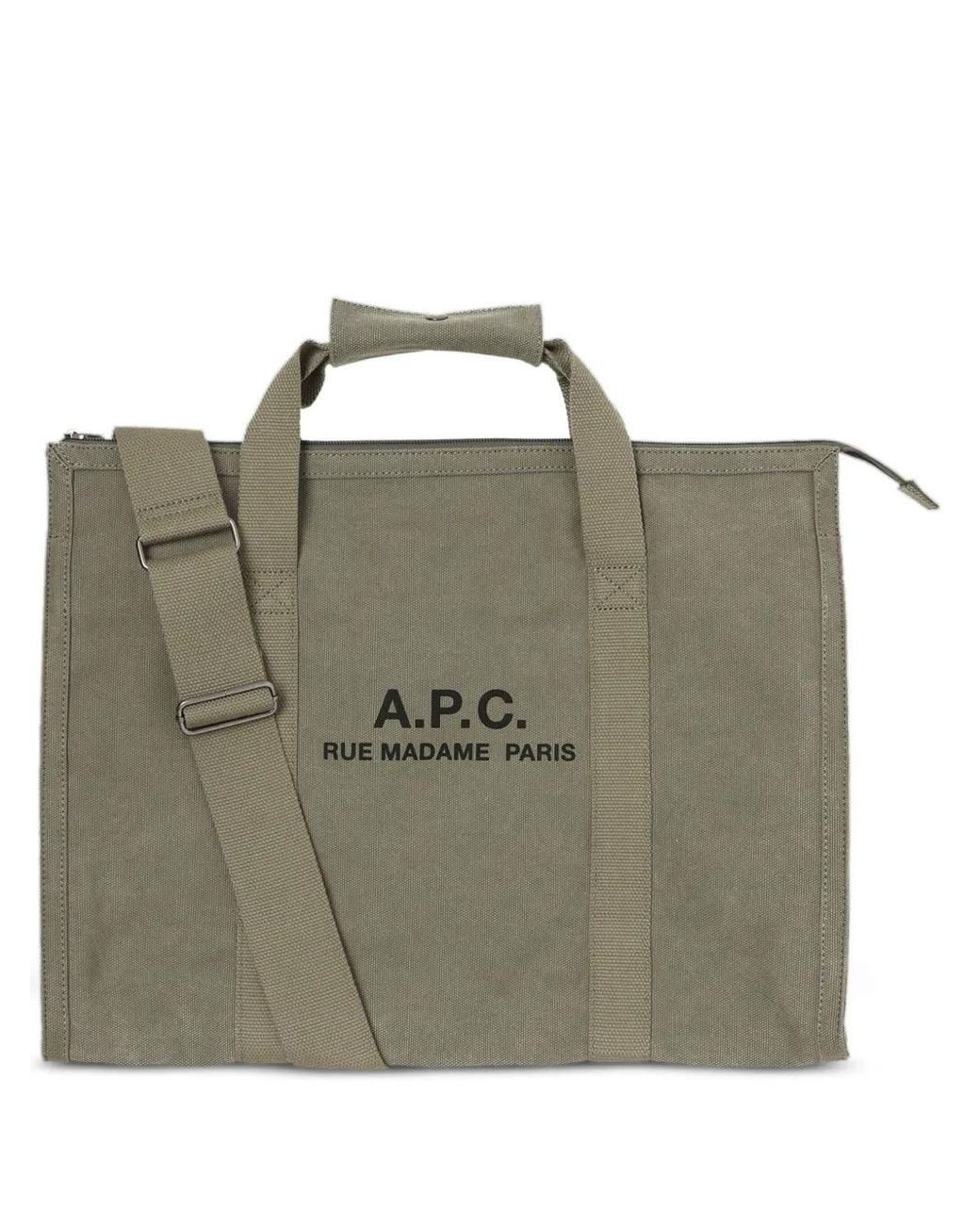 A.P.C. Green Recuperation Gym Bag for men