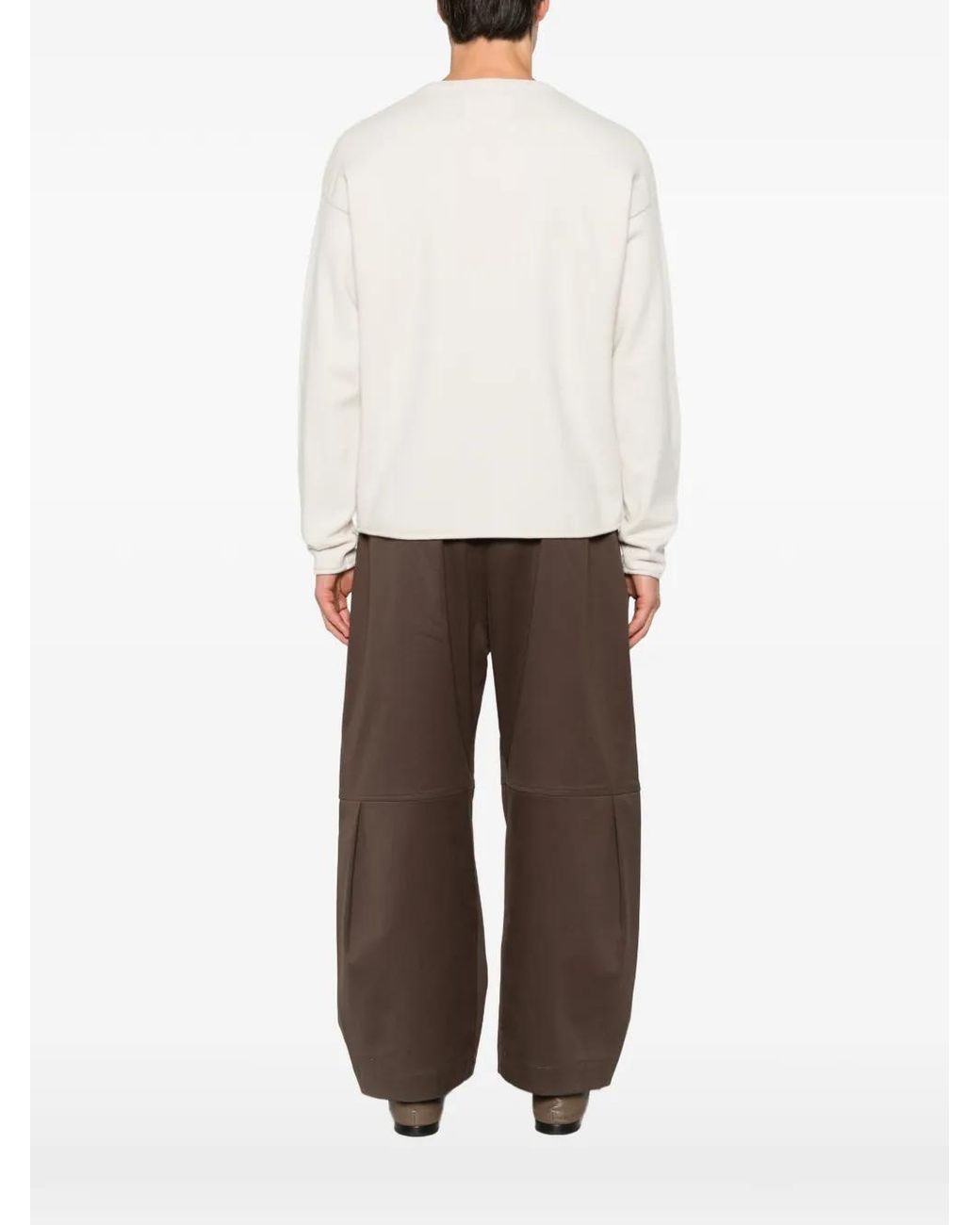Extreme Cashmere White Crew-Neck Long-Sleeve Sweater