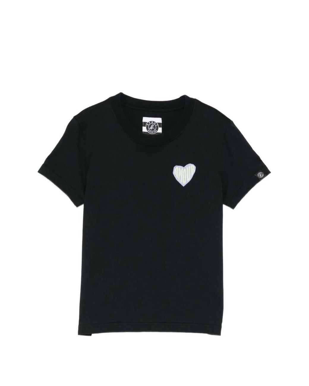 SPORT b. by agnès b. Black Logo-Embroidered T-Shirt