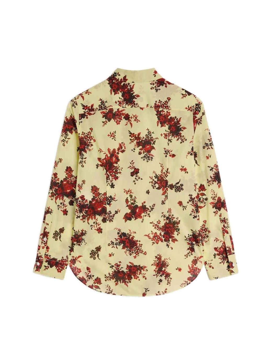Jil Sander Metallic Cotton Muslin Printed Shirt