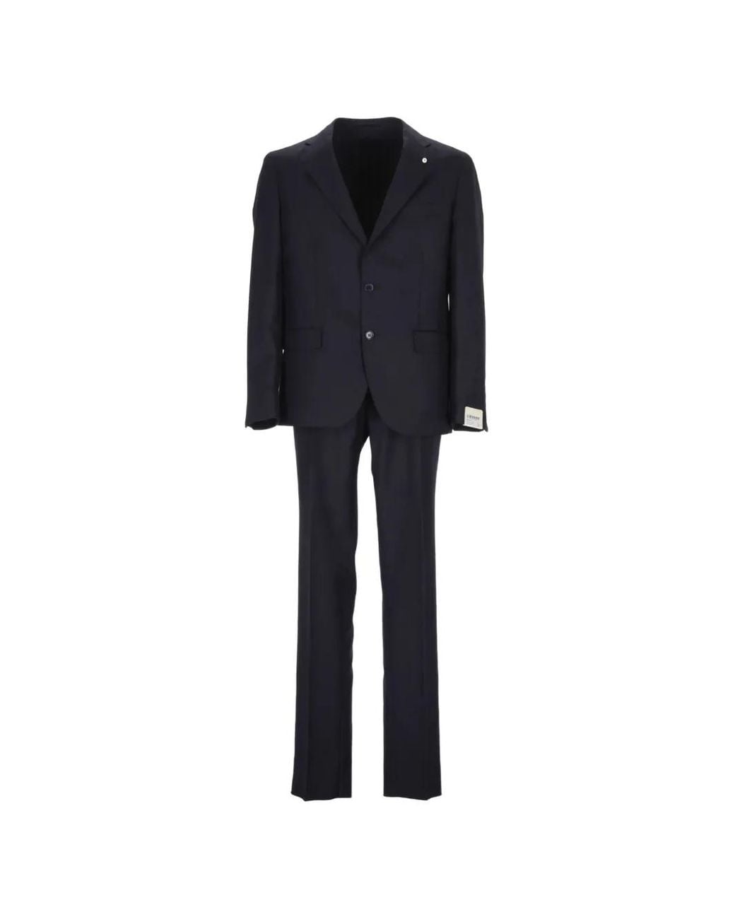 L.b.m. 1911 Black Single-Breasted Virgin Wool Suit for men