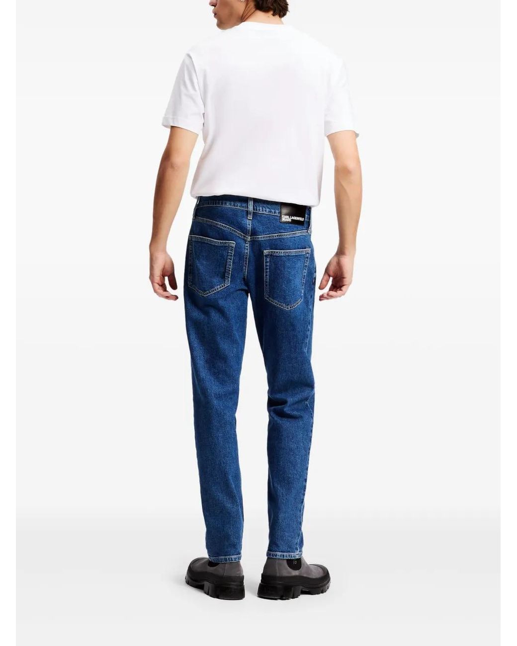 Karl Lagerfeld Blue Tapered Jeans for men