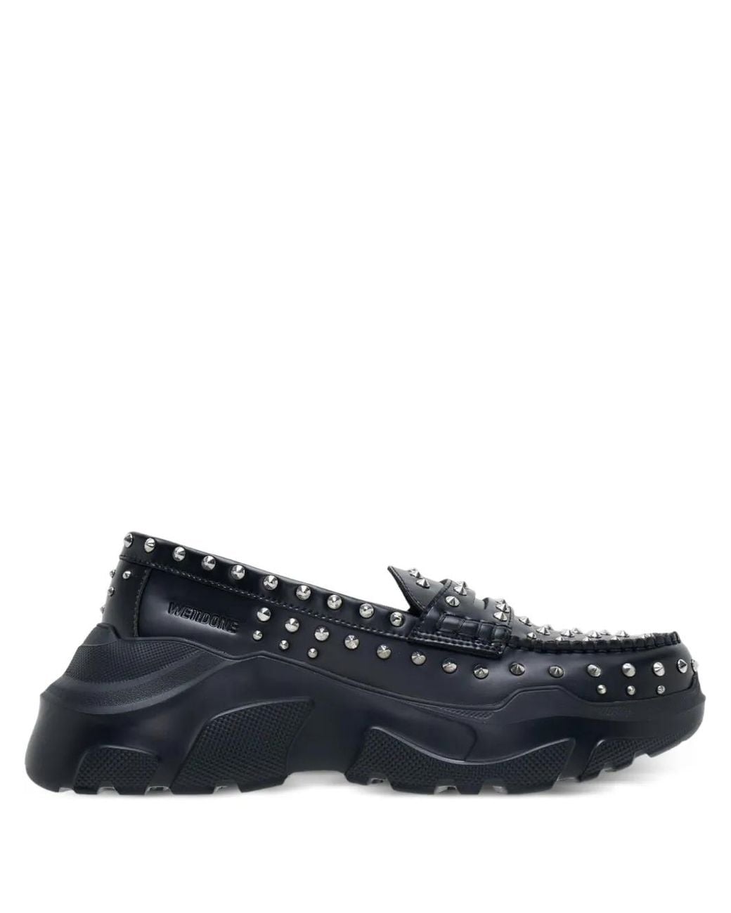 we11done Blue Studded Platform Loafers
