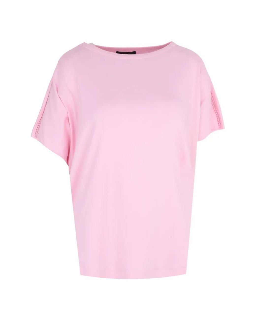 Fabiana Filippi Pink T-Shirt En Maille À Design Côtelé