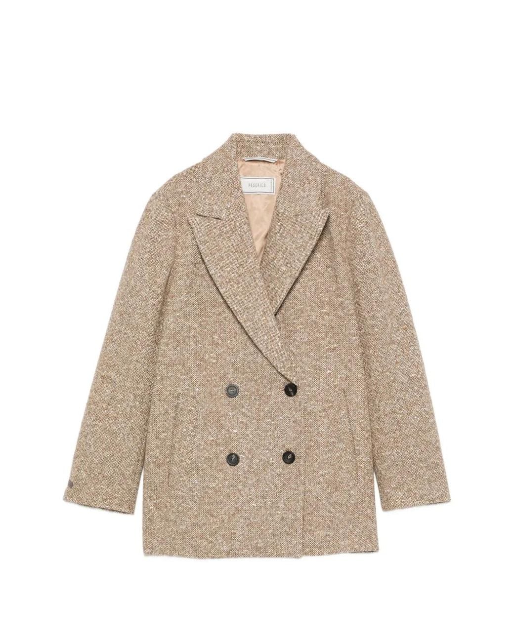 Peserico Natural Double-Breasted Blazer