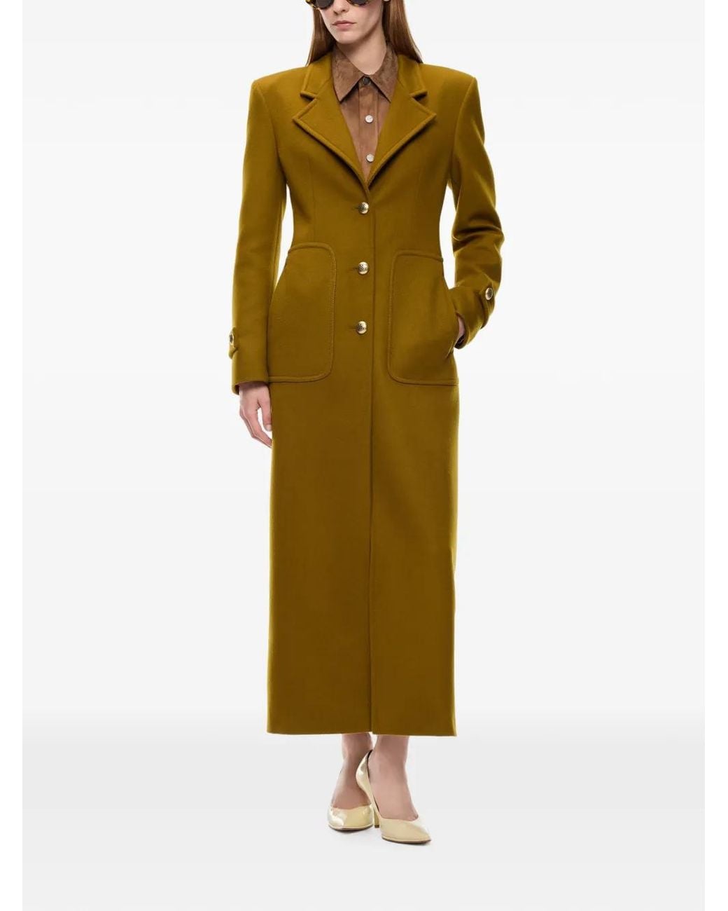 Pinko Green Long Coat