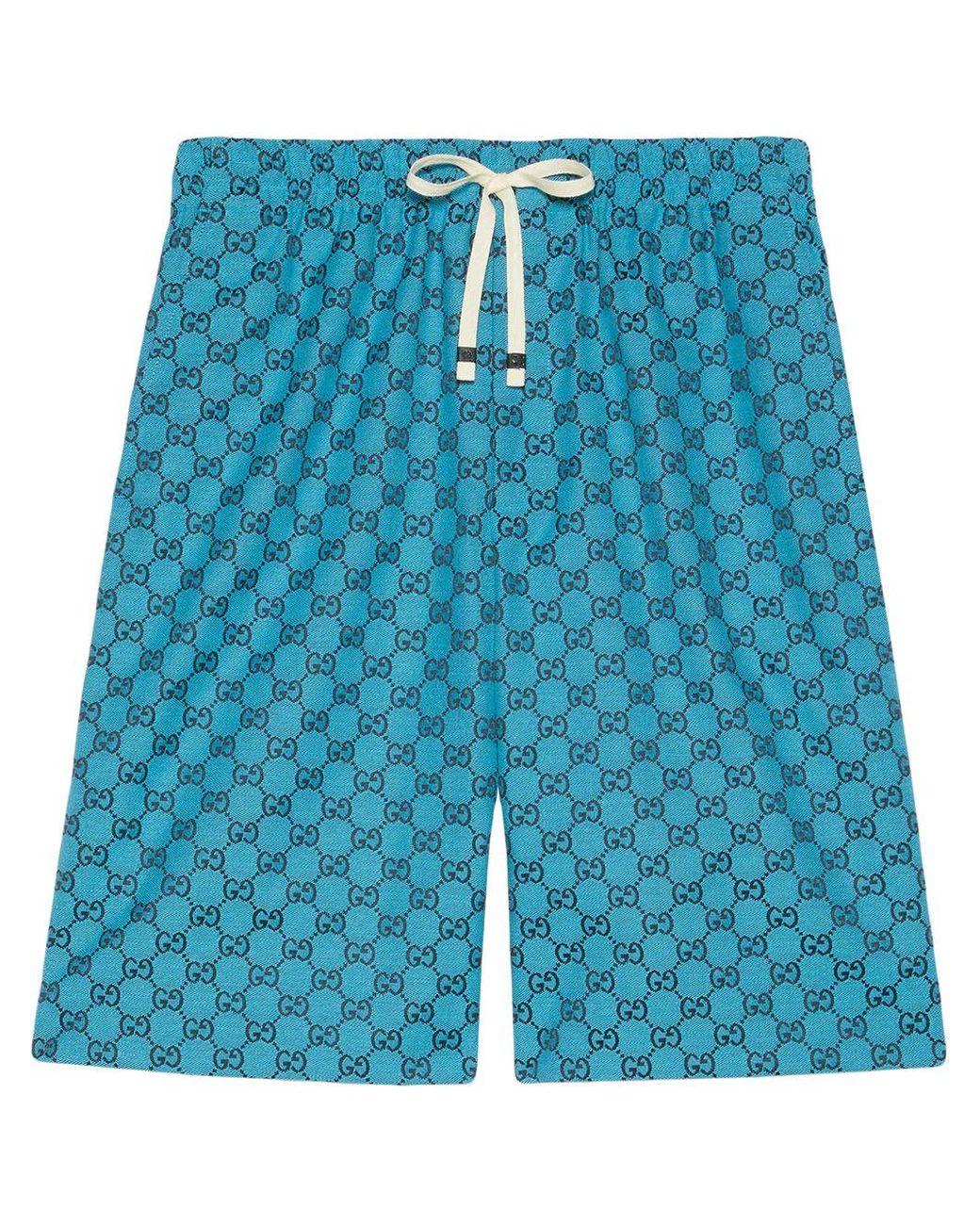 Gucci Pleated shorts with logo pattern, Women's Clothing