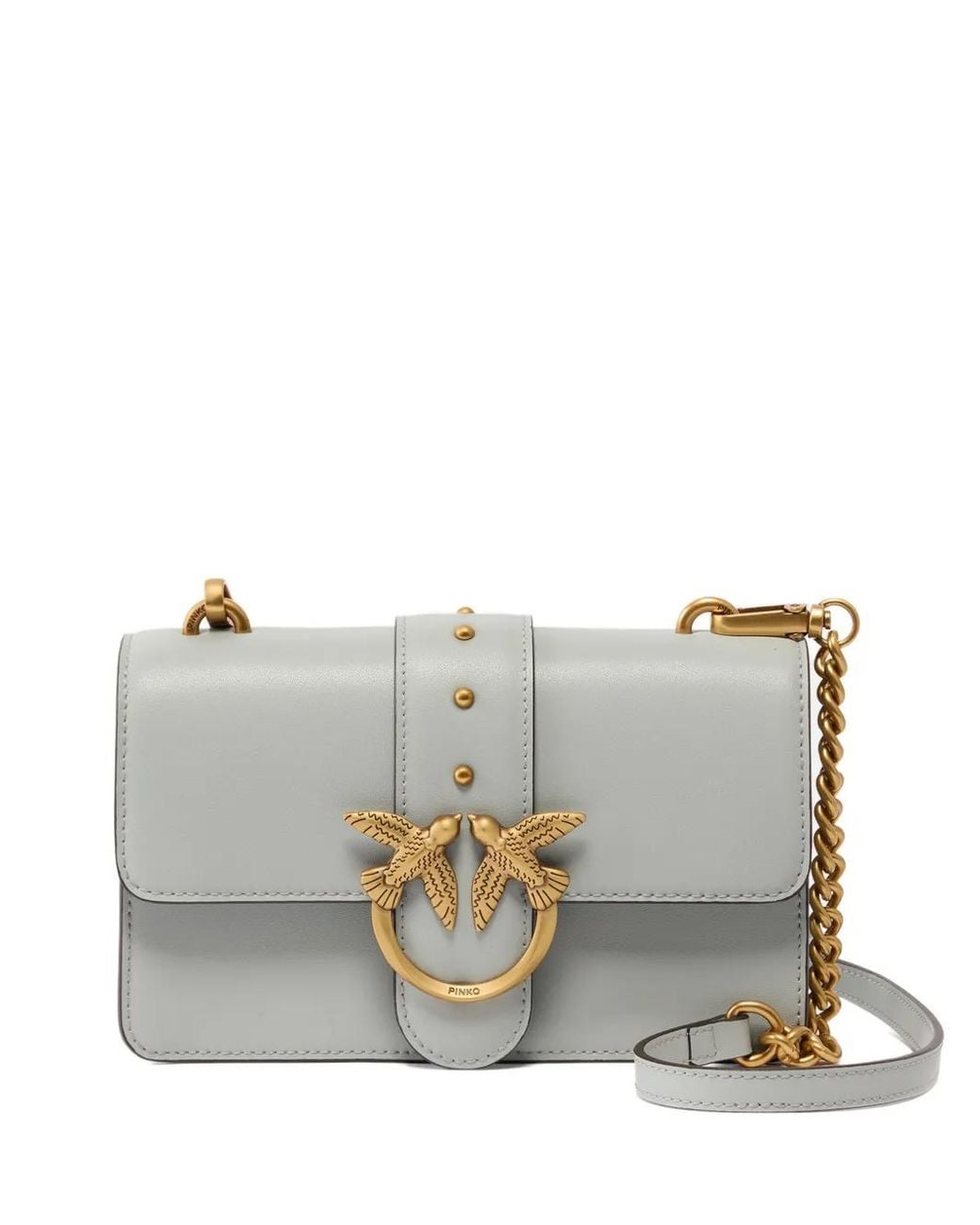 Pinko Gray Love One Shoulder Bag