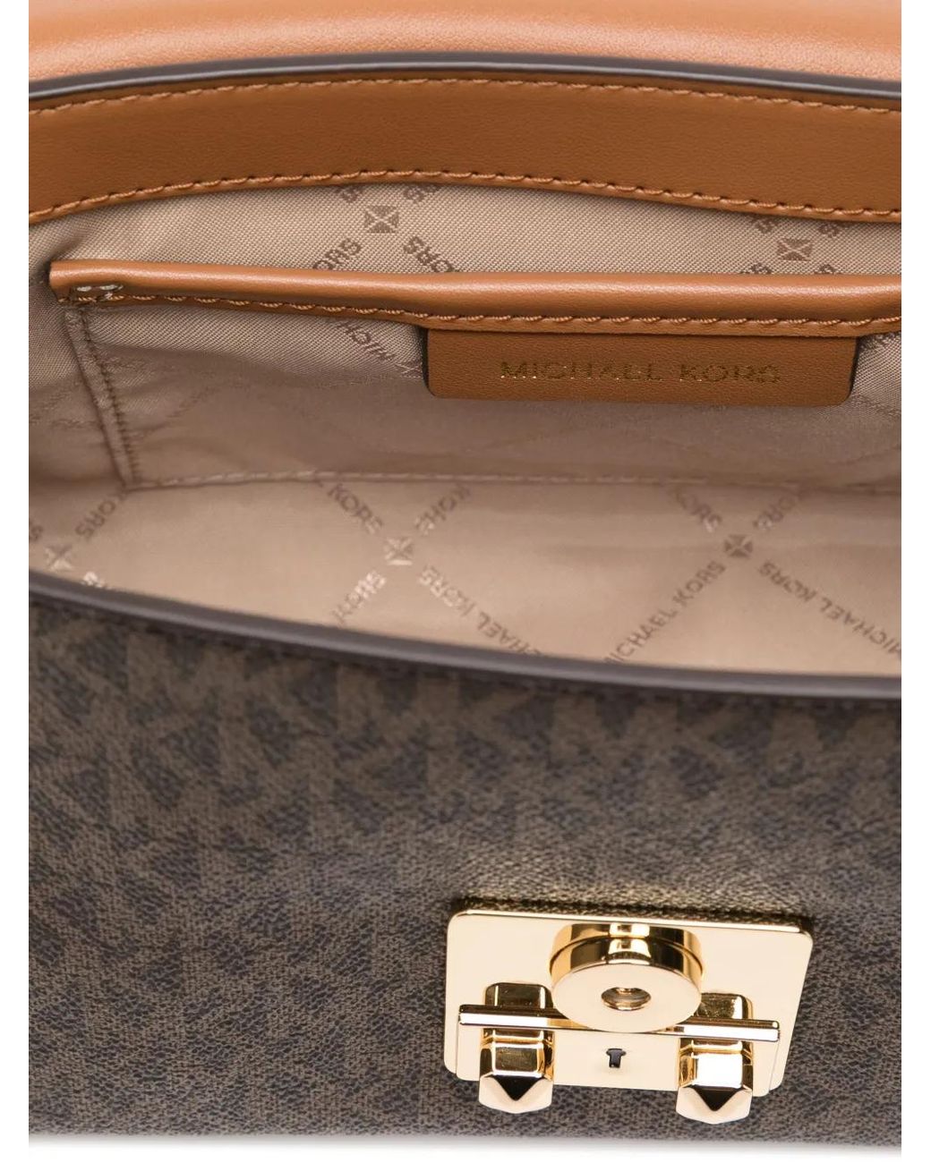 Michael Kors Metallic Sac À Bandoulière À Design Monogrammé
