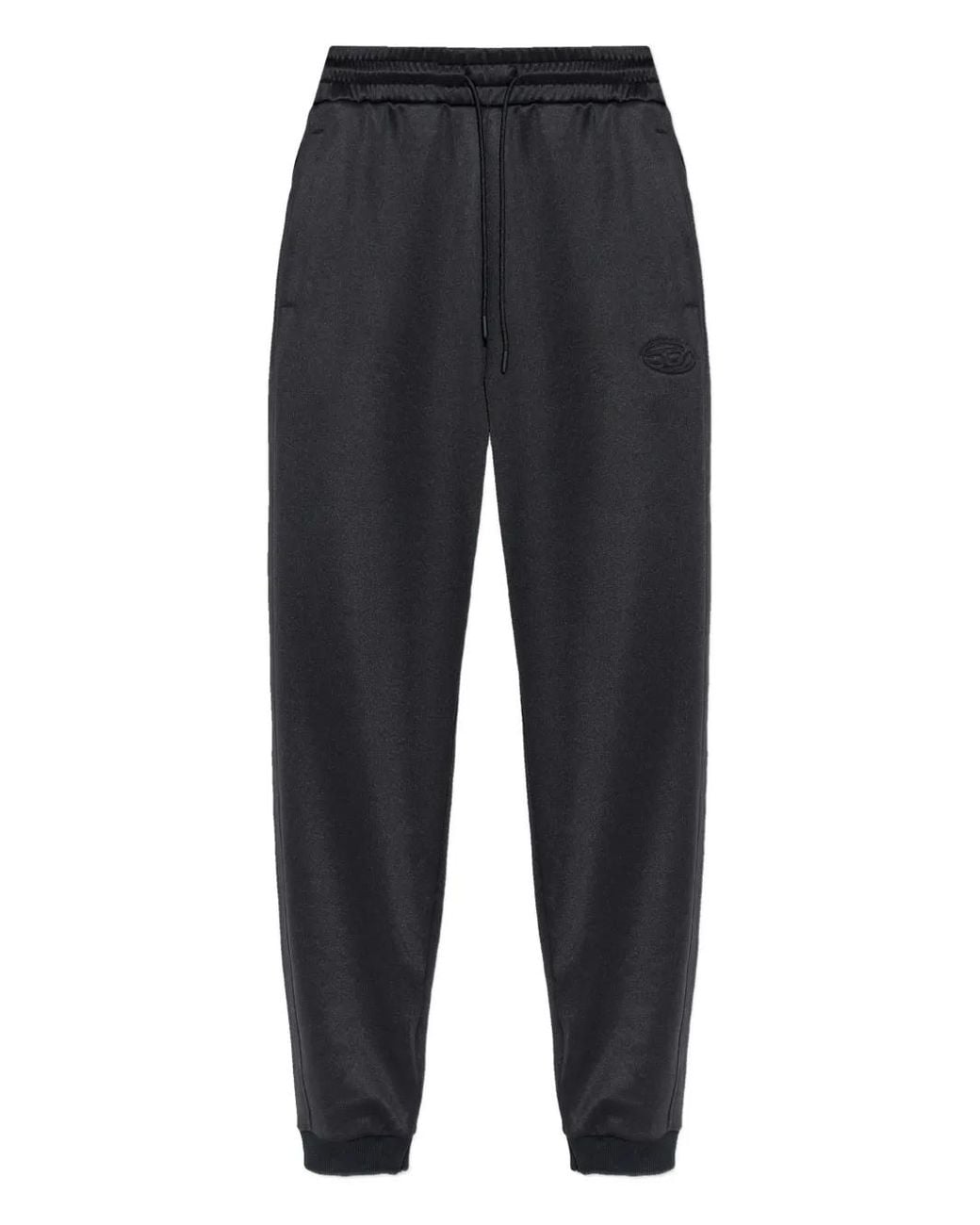 DIESEL Blue Logo-Embroidered Track Pants for men