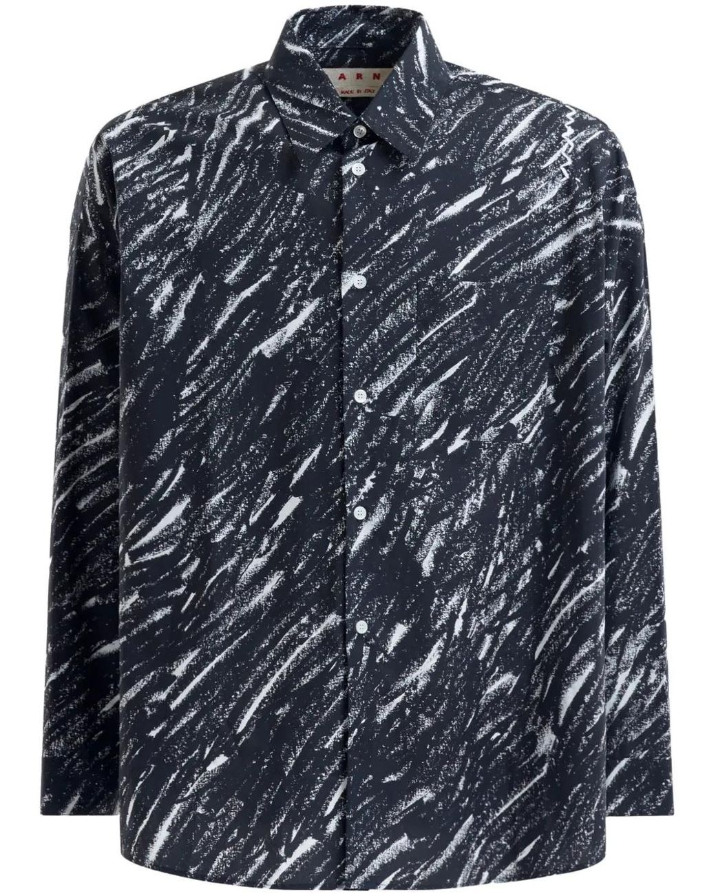 Marni Overhemd Met Print in het Blue voor heren
