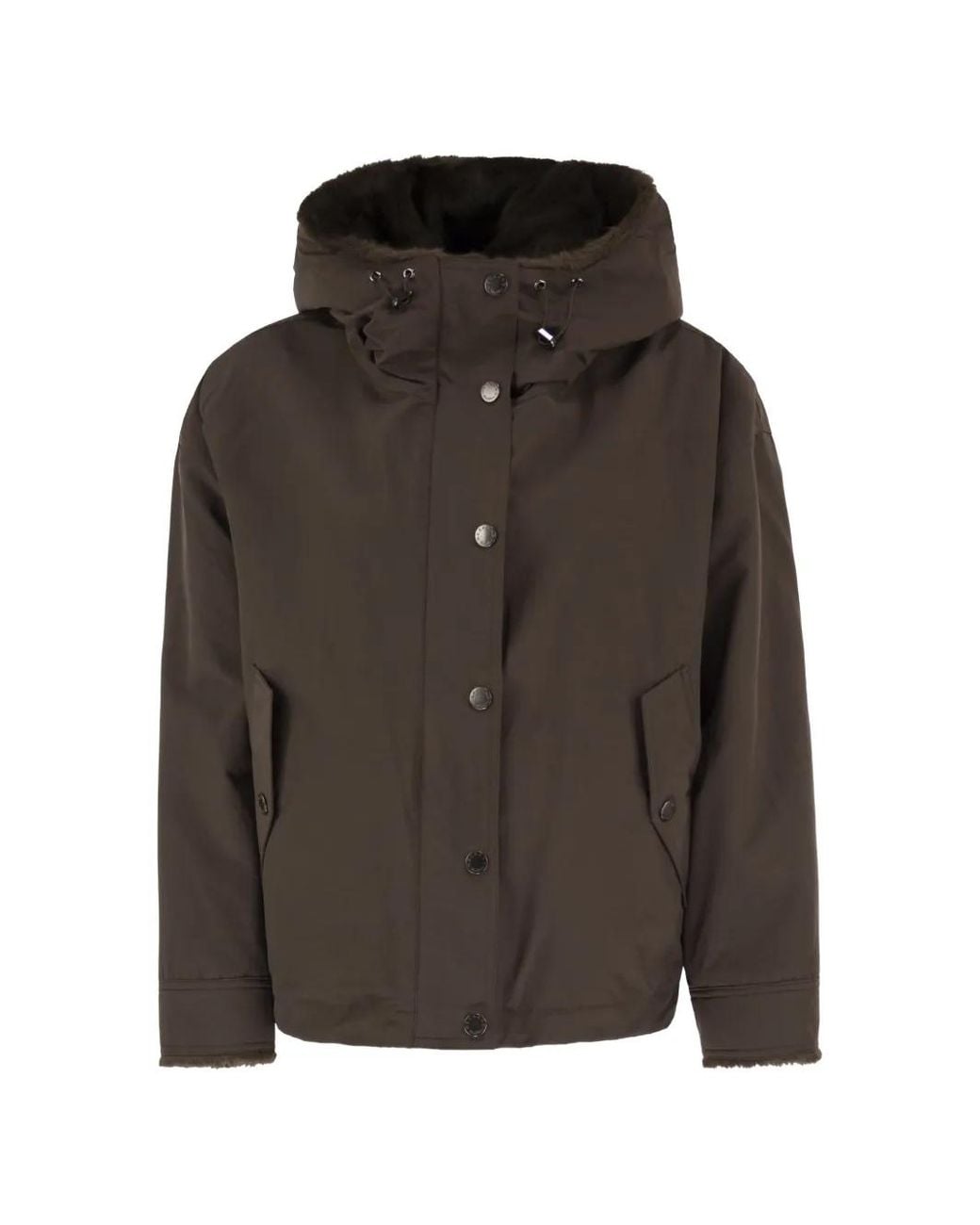 Weekend by Maxmara Brown Reversible Hooded Jacket