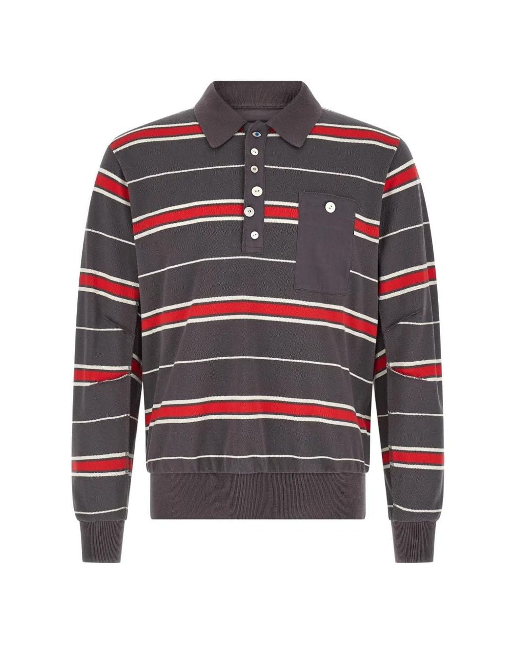 Undercover Gestreept Poloshirt in het Gray voor heren