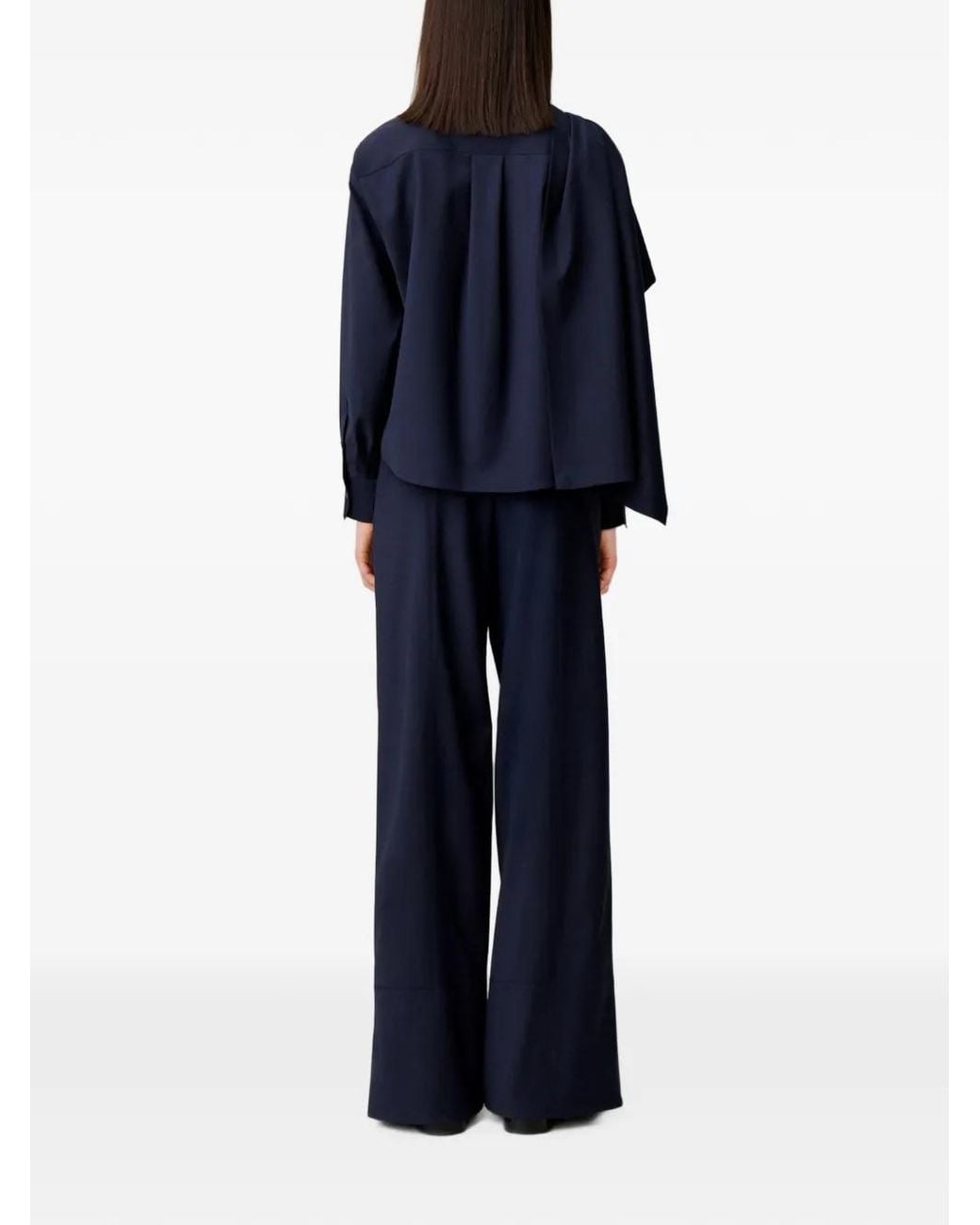 Claudie Pierlot Blue Veste Texturée À Design Châle