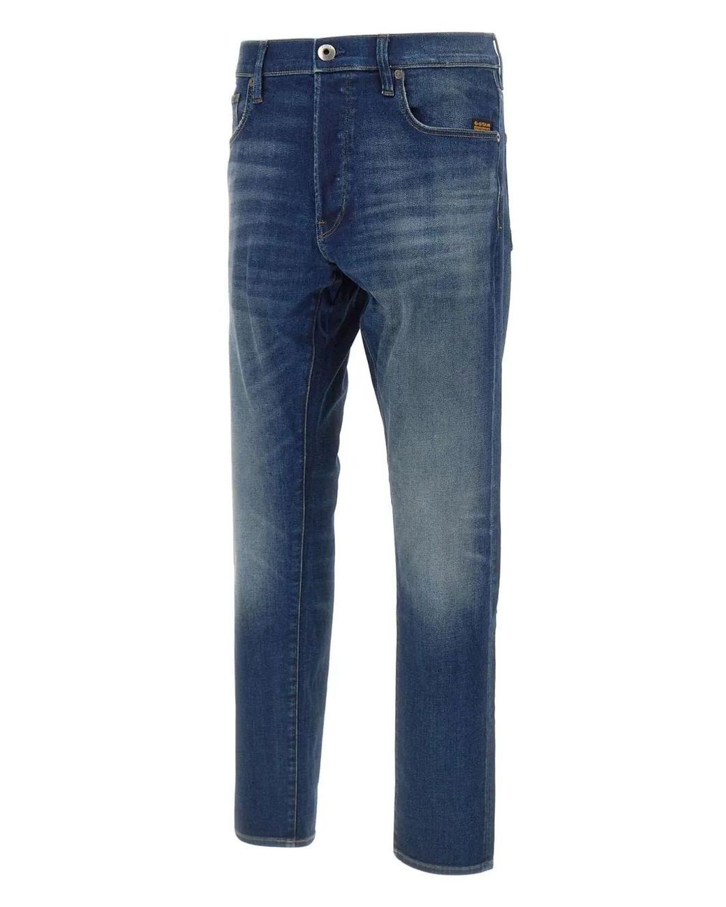G-Star Blue Logo Patch Jeans for men