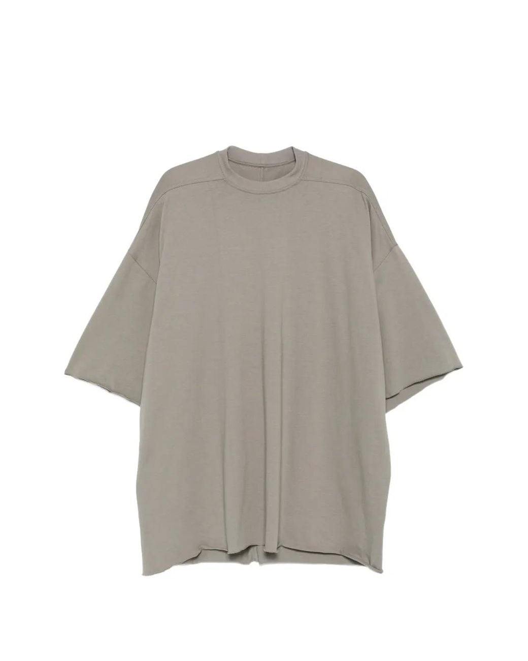 Rick Owens Gray Raw-Edge T-Shirt for men