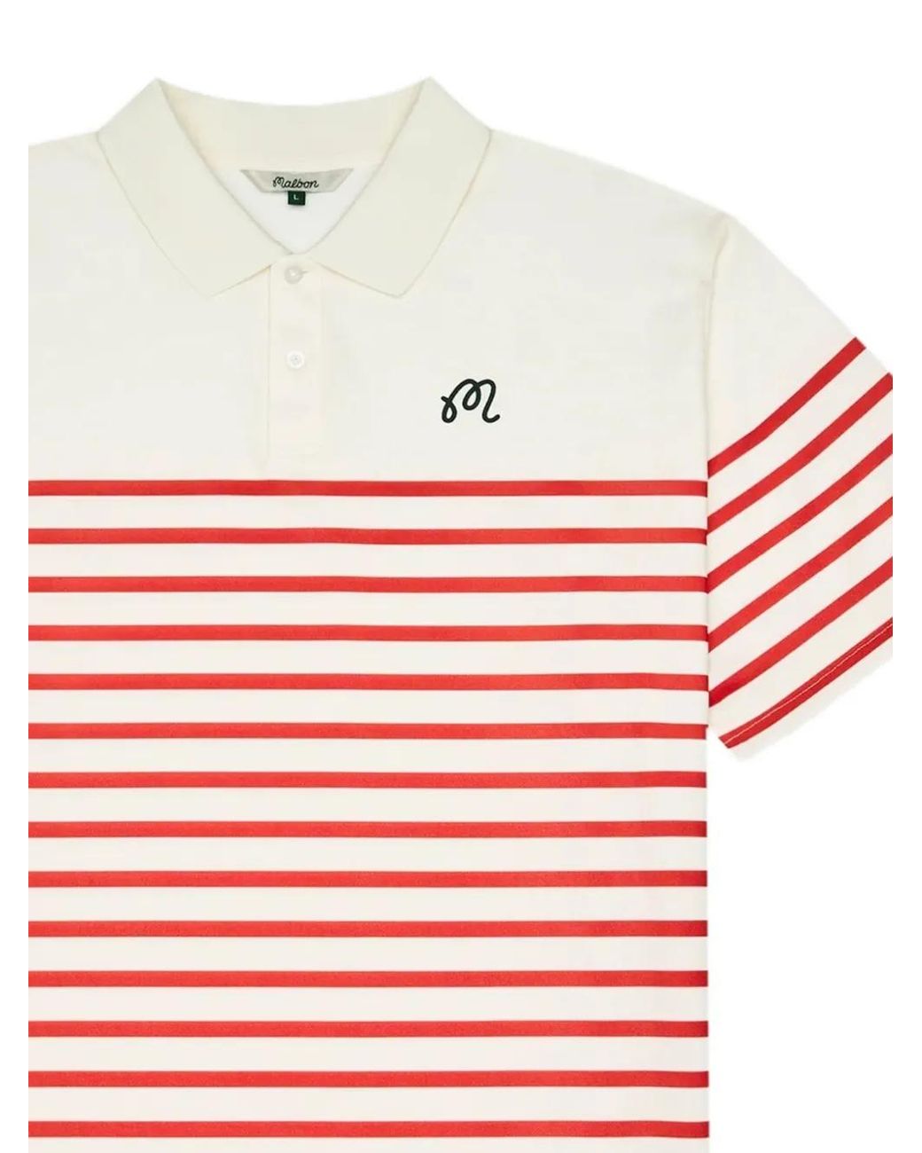 Malbon Golf Striped-Pattern Polo Shirt in Pink for Men | Lyst