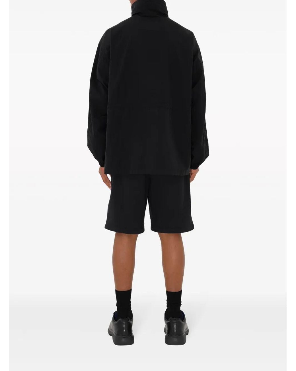 Burberry Black Edk-Appliqué Hooded Jacket for men