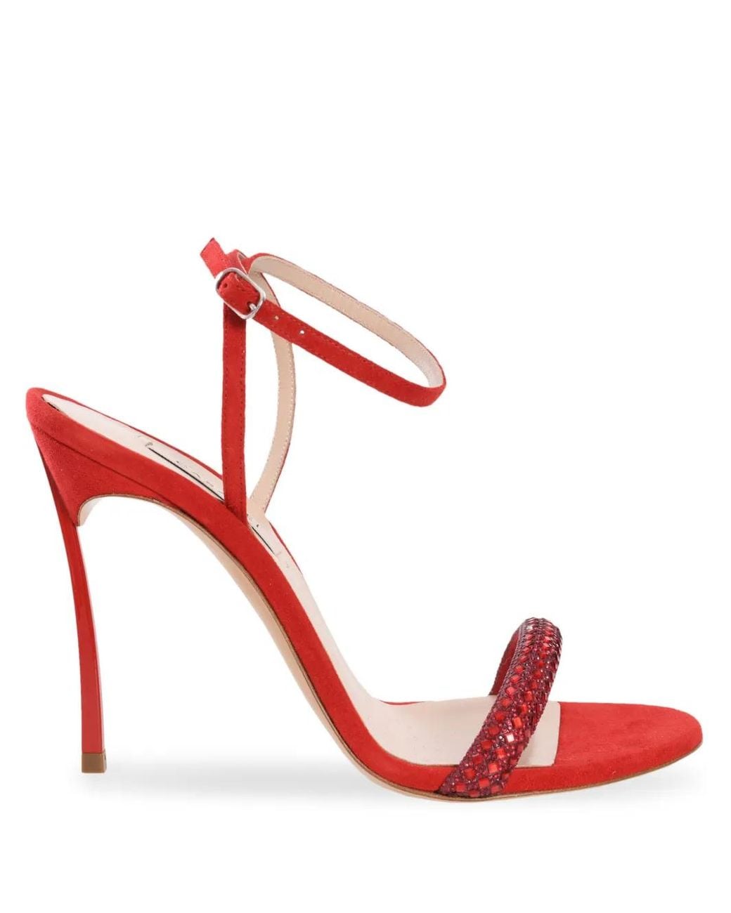Casadei Red 100Mm Blade Stratosphere Sandals