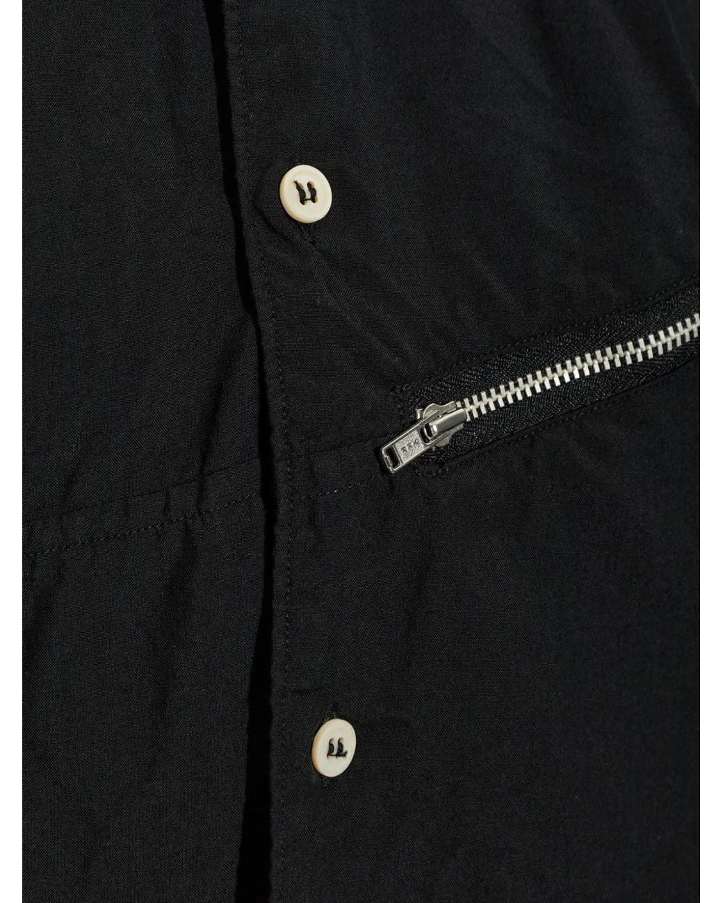 Comme des Garçons Black Zip-Fastened Pocket Shirt for men