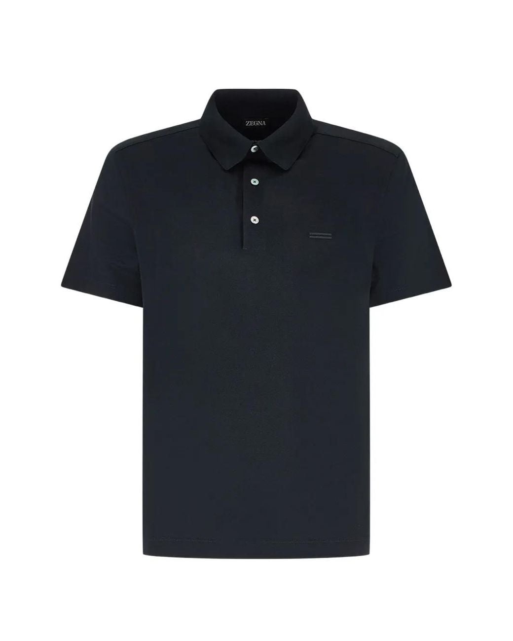 Zegna Black Short-Sleeve Polo Shirt for men