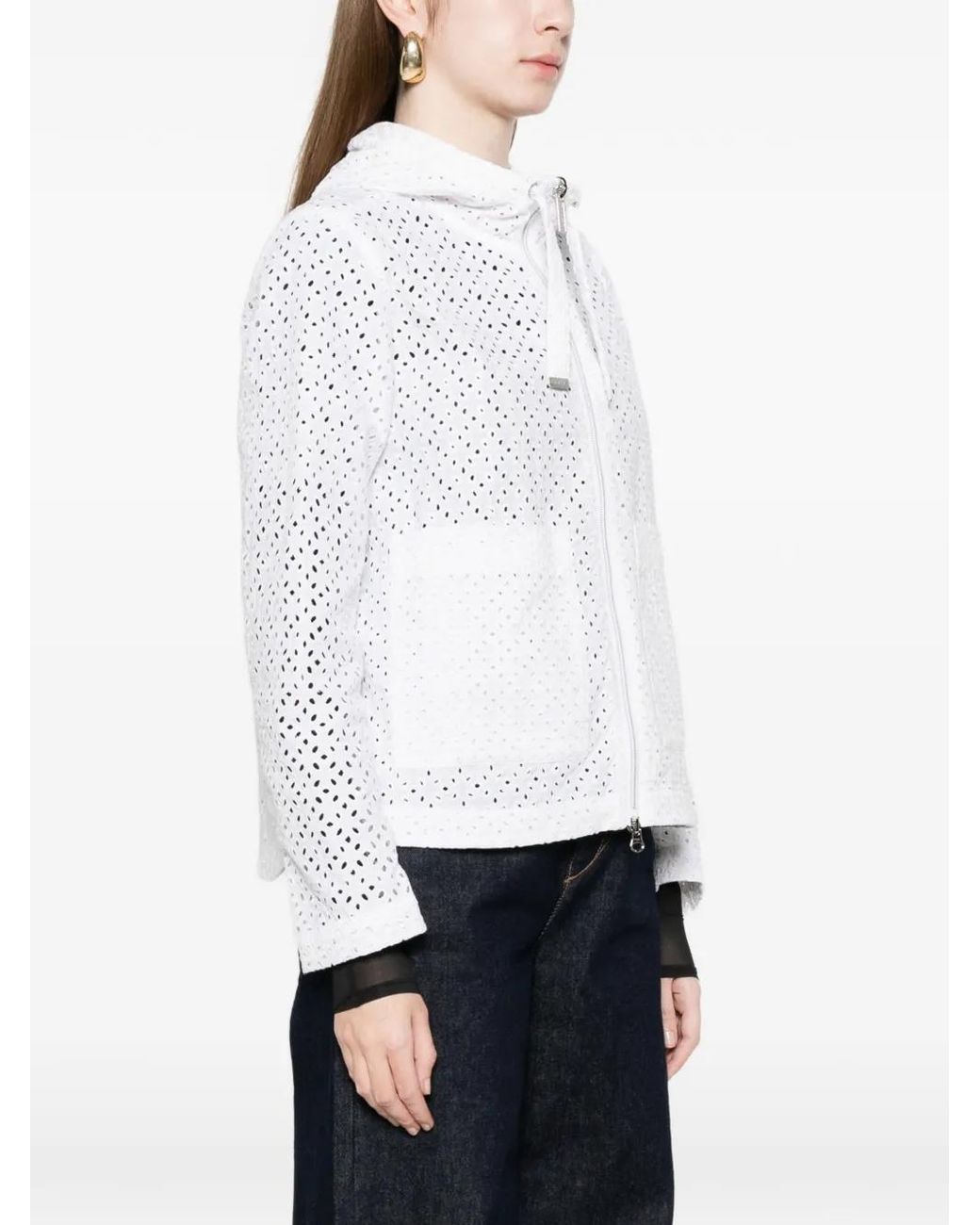 Colmar White Veste Perforée À Capuche