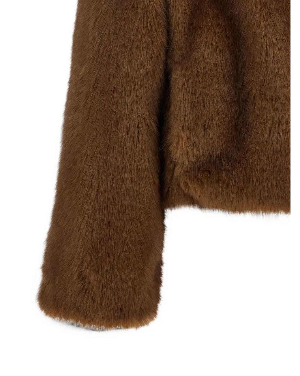 BB COUTURE Brown Farrah First Faux-Fur Coat