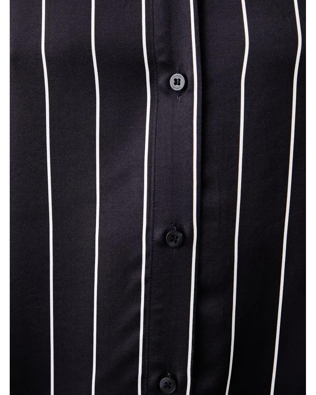 Guess Black Vertical-Stripe Shirt