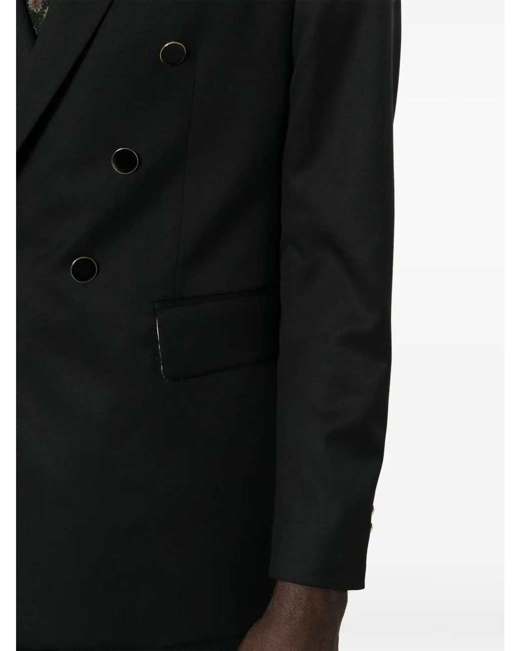 Eraldo Black Double-Breasted Blazer for men