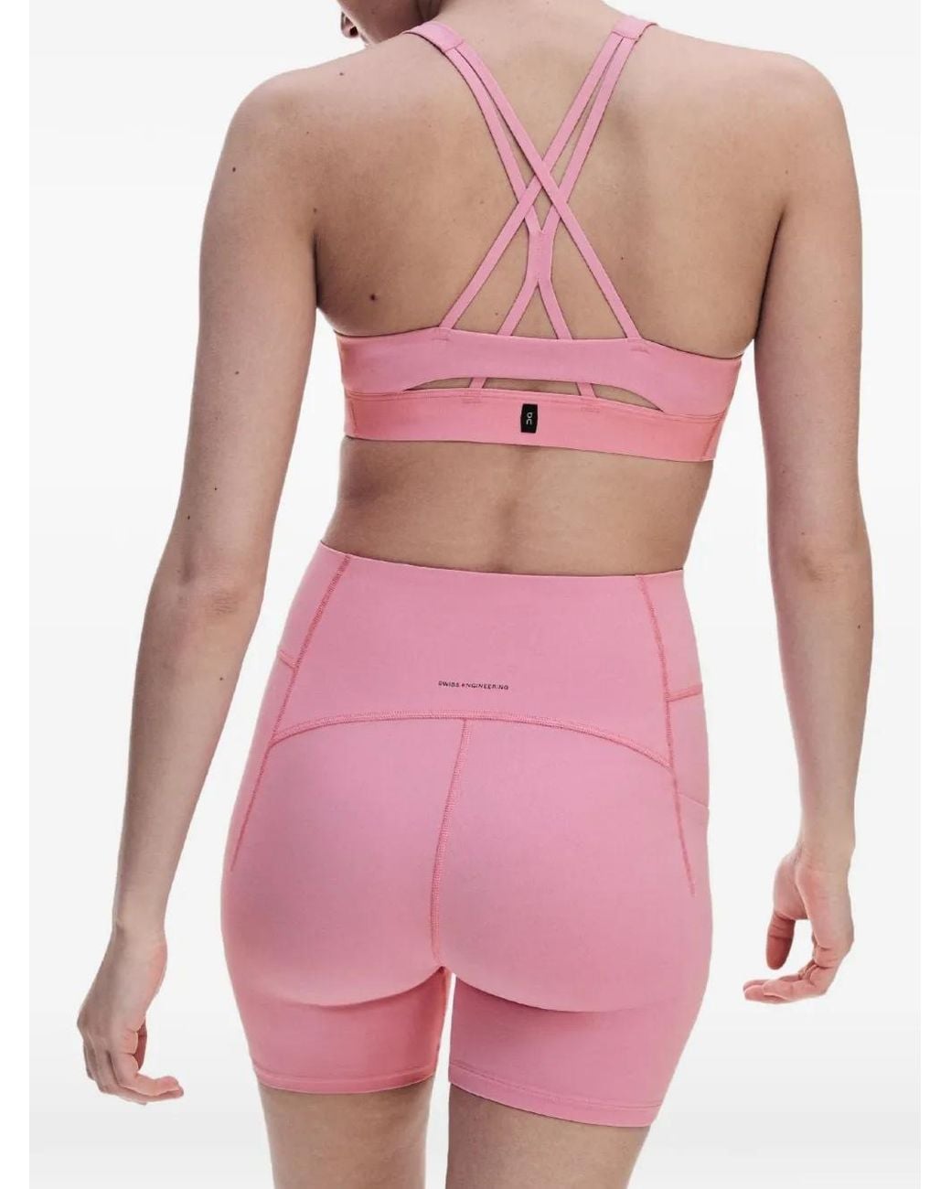 On Shoes Pink Studio Sports Bra