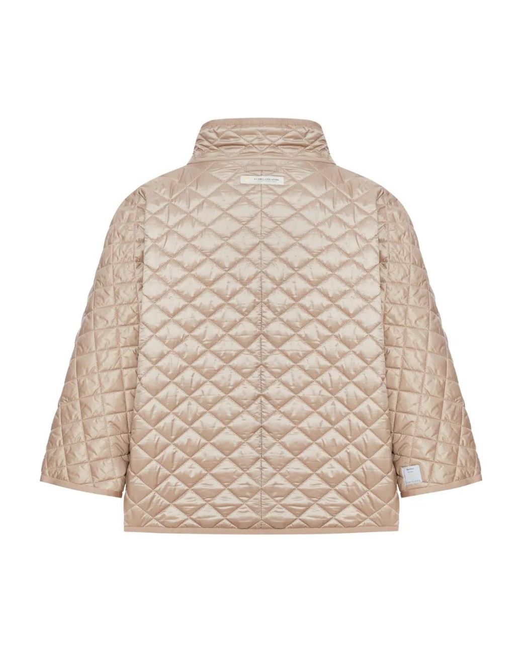 Max Mara Natural Dolphin Quilted High-Neck Jacket