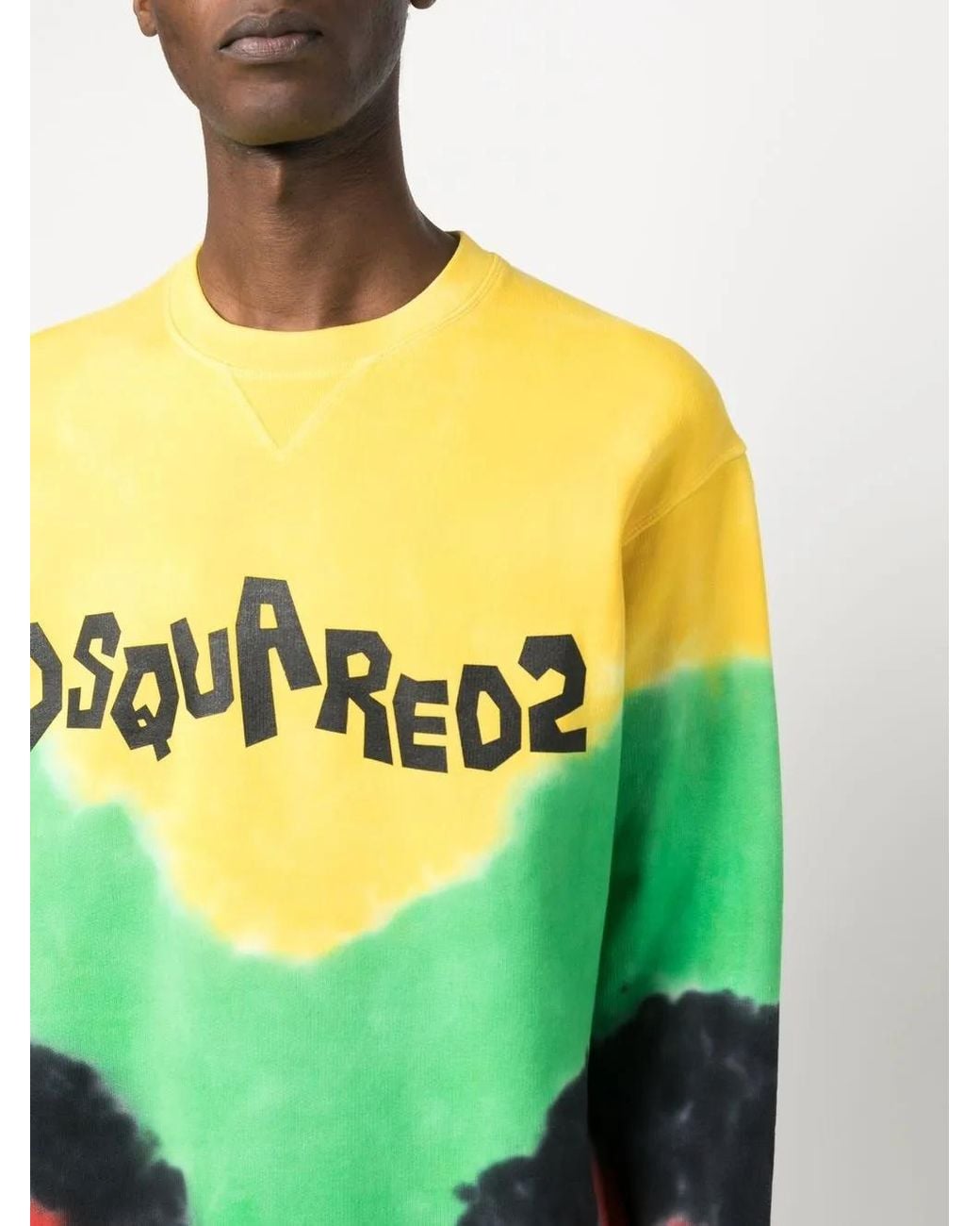 DSquared² Green Logo-Print Cotton Sweatshirt for men