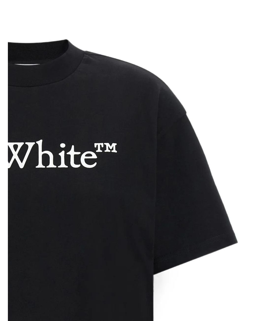 Off-White c/o Virgil Abloh Black Big Logo Bookish Logo-Print T-Shirt