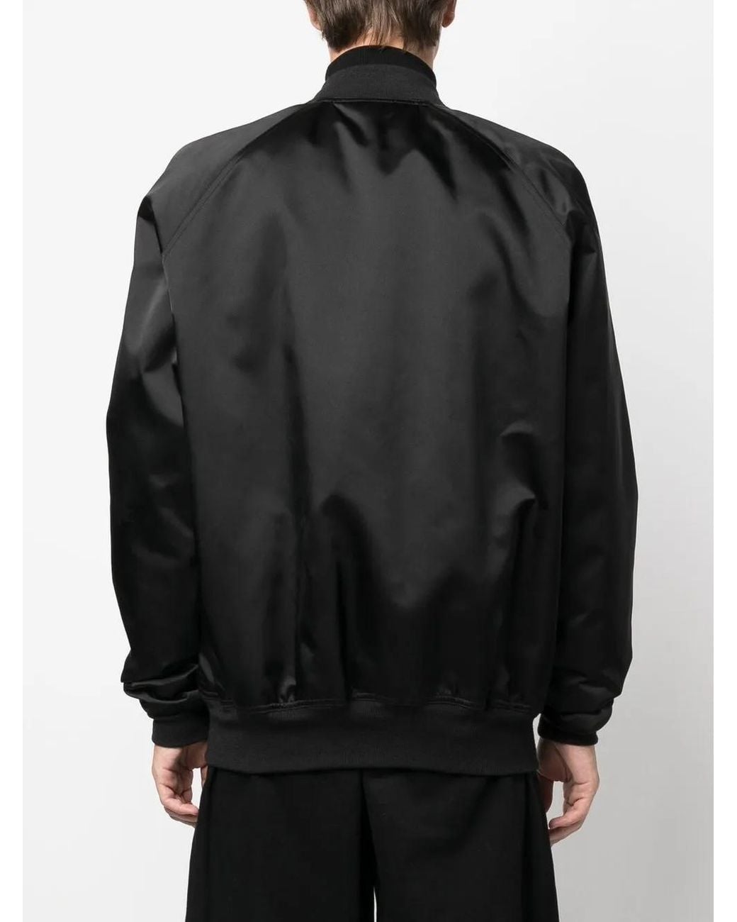 Rick Owens Black Zip-Up Bomber Jacket for men