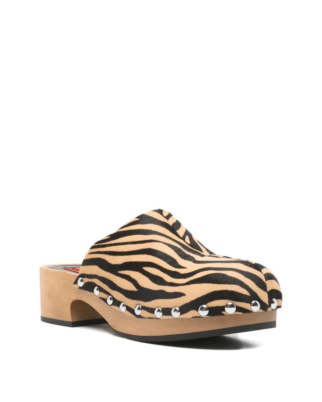 Simon Miller Natural Rio Zebra-Pattern Clogs