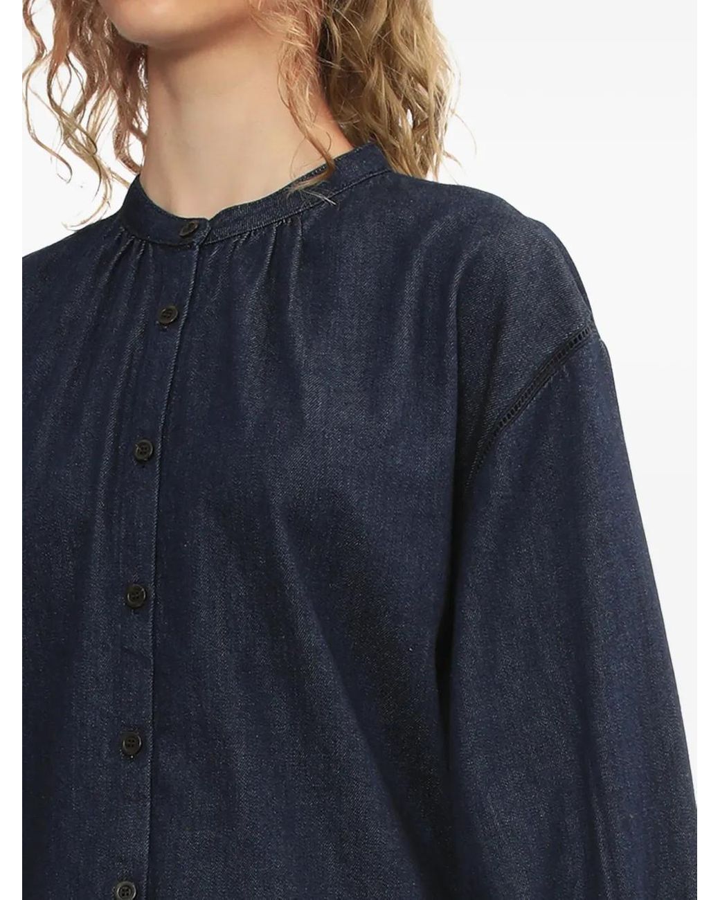 A.P.C. Blue Buttoned Top