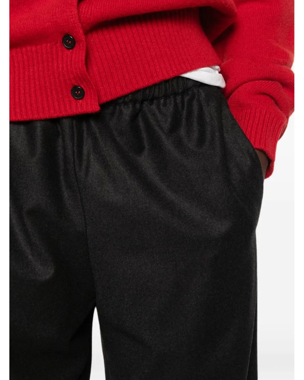 Rohe Black Loose-Fit Wool Trousers