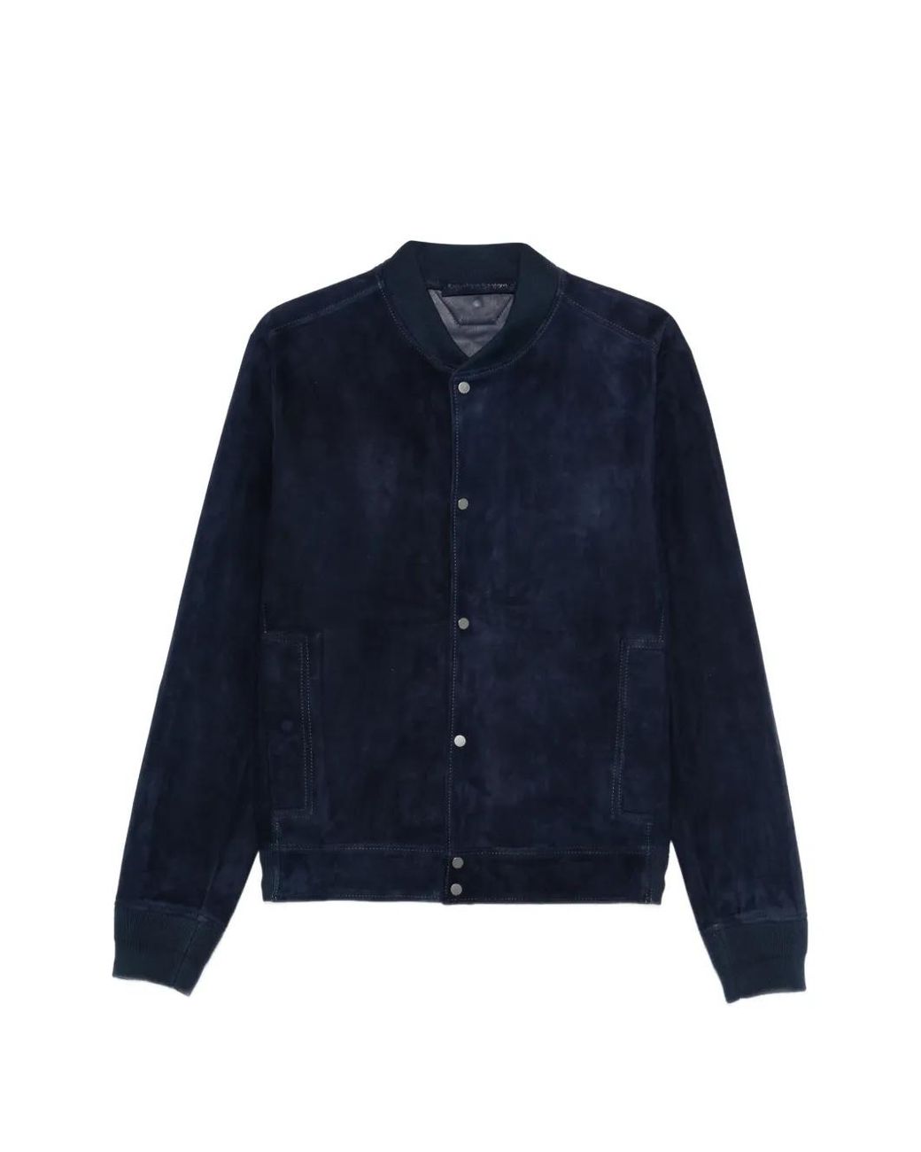 Salvatore Santoro Blue Suede Bomber Jacket for men