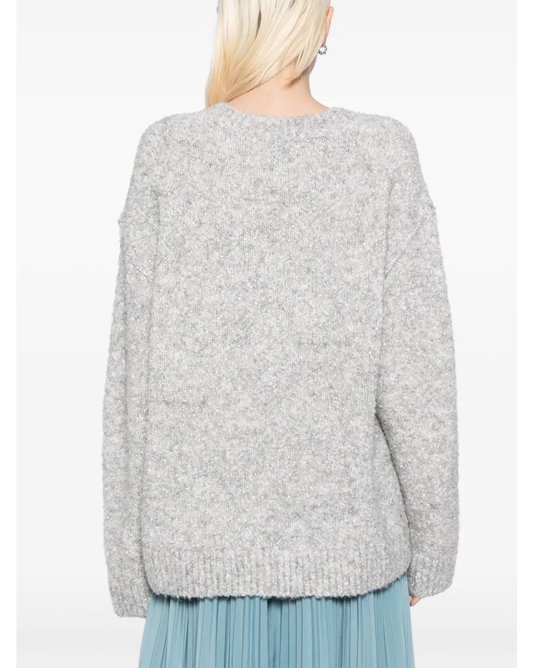 B+ AB Gray Pullover Mit V-Ausschnitt