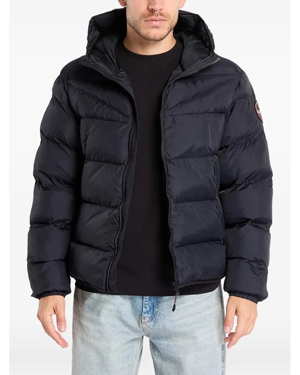 Chaqueta Con Capucha Napapijri de hombre de color Black