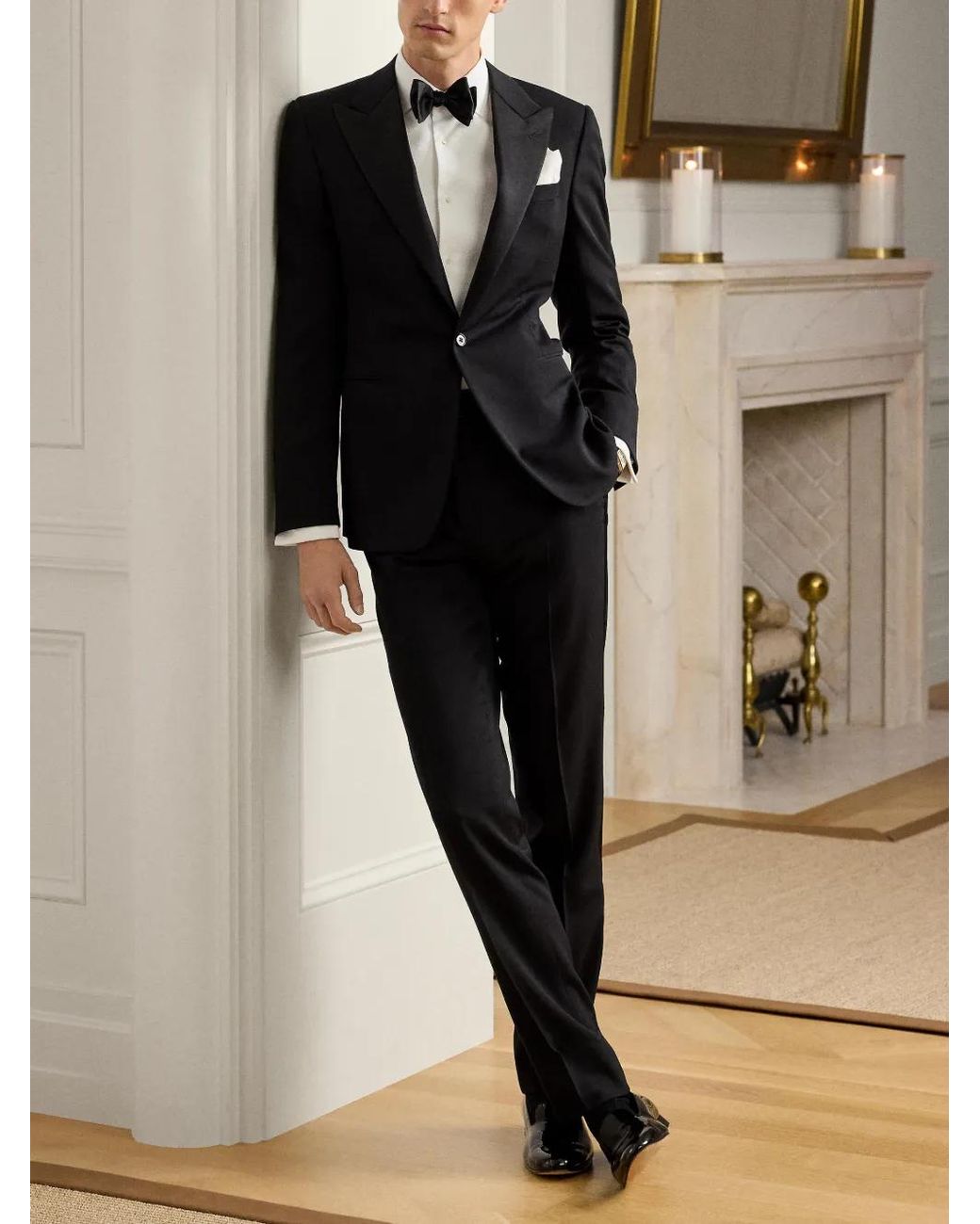 Ralph Lauren White Chemise À Col Piqué Et Poignets Resserrés for men