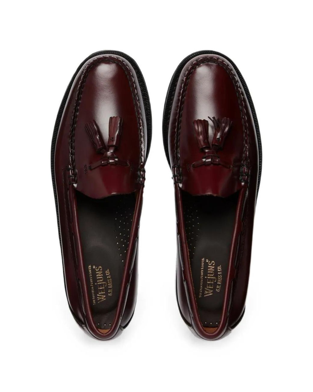 G.H.BASS Red Weejuns Larkin Tassel Loafers for men
