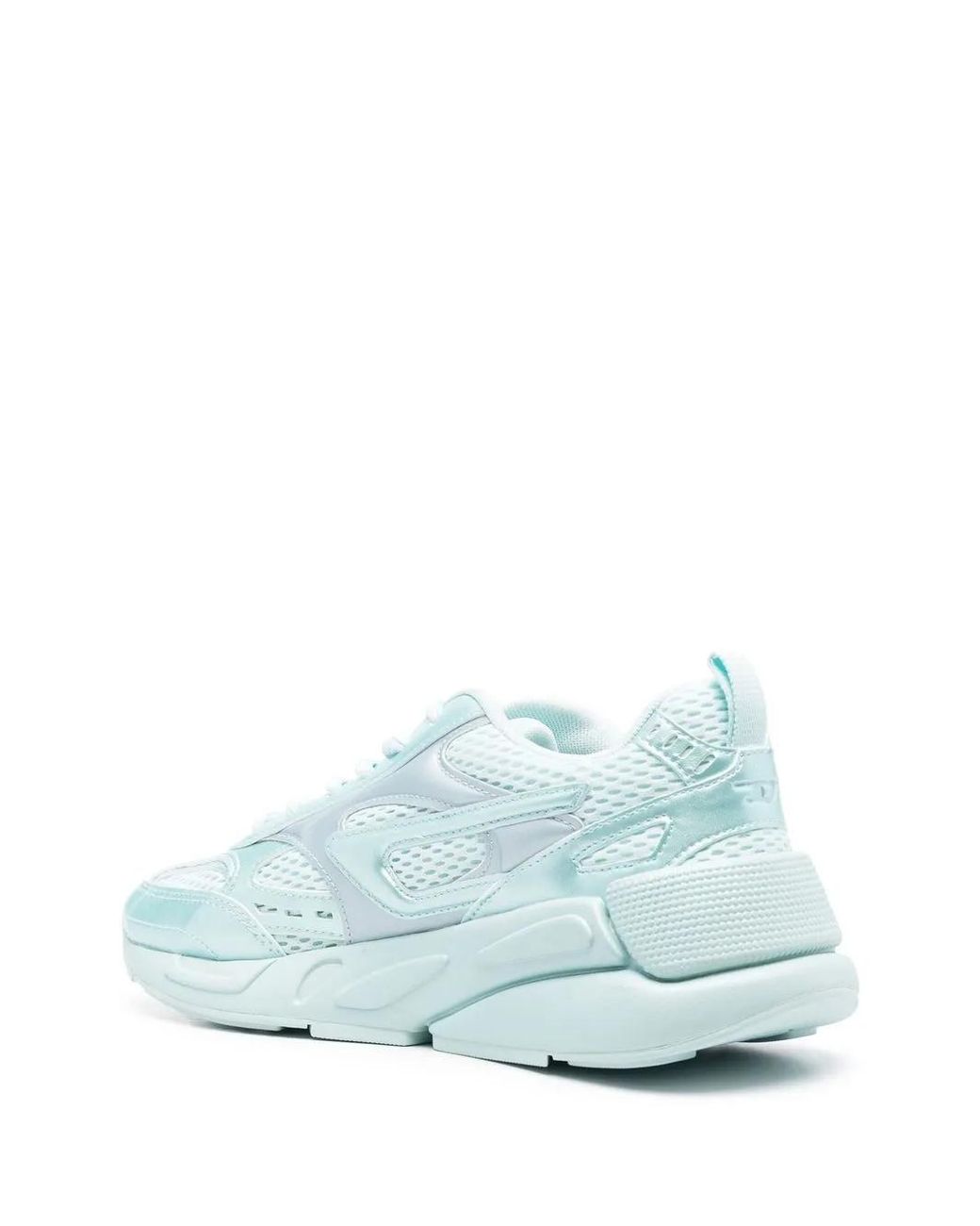 DIESEL Blue Logo-Patch Low-Top Sneakers