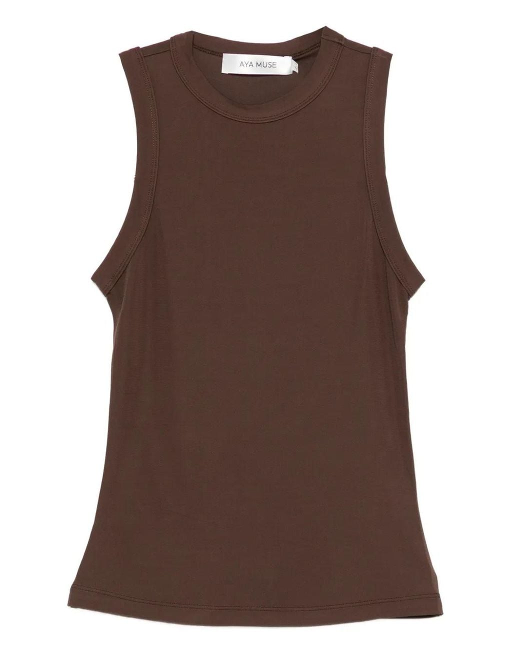 AYA MUSE Brown Sleeveless Tank Top