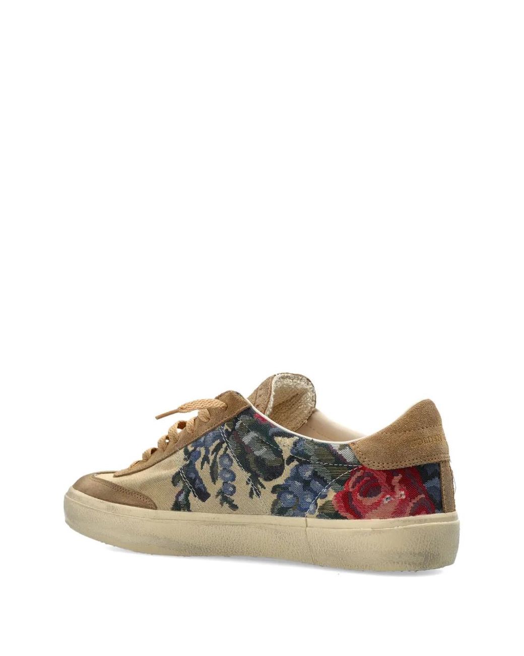 Golden Goose Deluxe Brand Natural Floral Print Leather Sneakers for men
