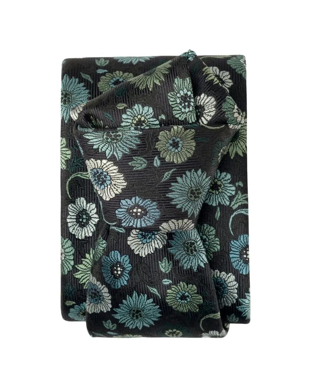 Elizabetta Green Pergola Floral-Jacquard Tie for men